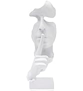 オースティン・スカルプチャー　石膏オブジェ　女の子　置物　箱付　N　7130C Amazon.com: aboxoo Thinker Statue, Silence is Gold Abstract